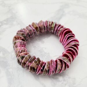 2/$20 Handmade Natural Seashell Pink Bracelet